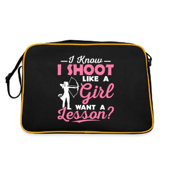 Je sais que je tire comme une fille veut une leçon ? Archer A - Sac Retro - noir/or - Dos