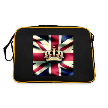 CORONATION TSHIRT - Retro Bag - black/gold - Back