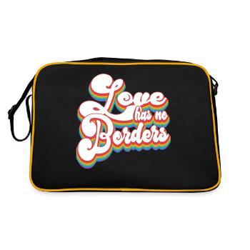 Love Has No Borders - Pride Month LGBTQ - Retro Bag - black/gold - Back