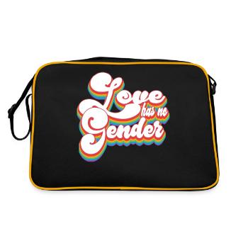 Pride Month LGBTQ - No Gender for Love - Retro Bag - black/gold - Back
