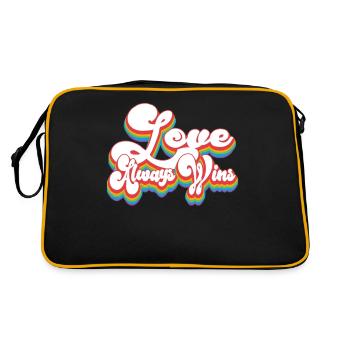 Love Always Wins - Pride Month LGBTQ - Retro Bag - black/gold - Back