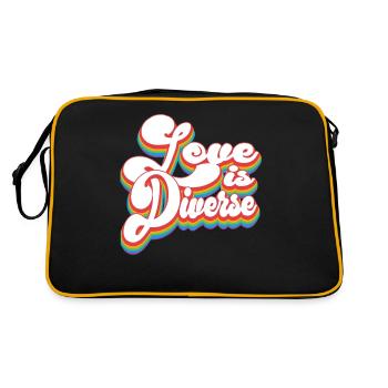 Love Is Diverse - Pride Month LGBTQ - Retro Bag - black/gold - Back