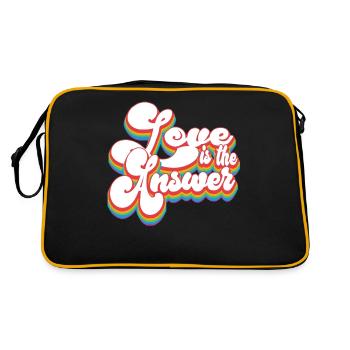 The Answer is Love - Pride Month LGBTQ - Retro Bag - black/gold - Back