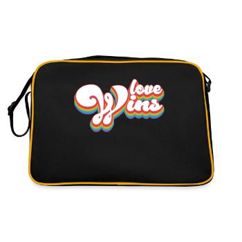 Love Wins - Pride Month LGBTQ - Retro Bag - black/gold - Back