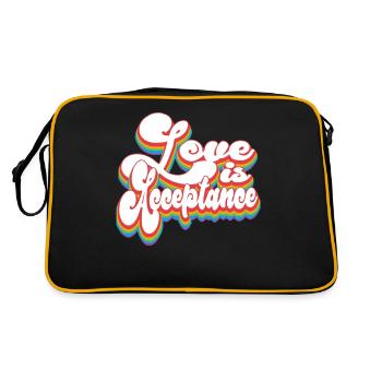 Love Is Acceptance - Pride Month LGBTQ - Retro Bag - black/gold - Back