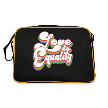 Pride Month LGBTQ - Love Is Equality - Retro Bag - black/gold - Back