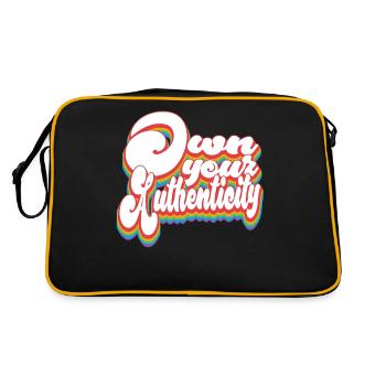 Appropriez-vous votre authenticité - Mois de la fierté LGBTQ - Sac Retro - noir/or - Dos