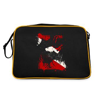 Scuba Dive Flag Deep Diving Divemaster Instructor - Retro Bag - black/gold - Back