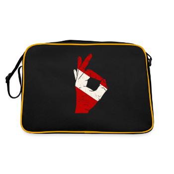 Drapeau de plongée Ok Signe Plongée Drôle - Sac Retro - noir/or - Dos