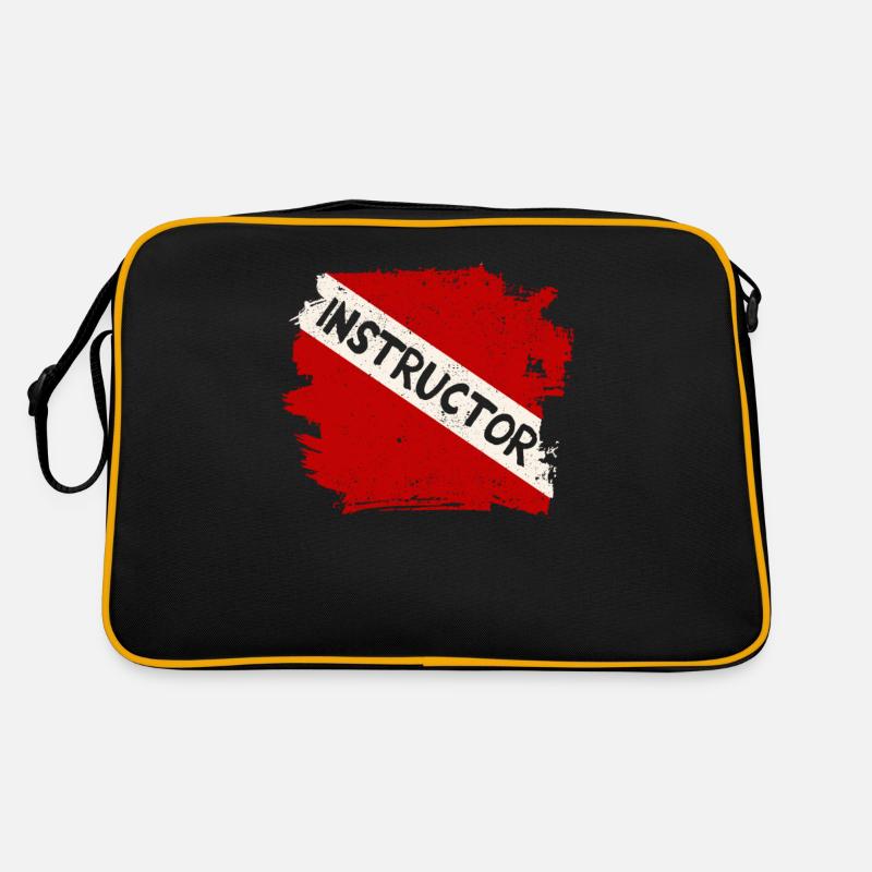 Instructor Diver Deep Diving Divemaster Student Retro Bag