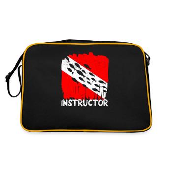 Instructor Diver Deep Diving Divemaster Student - Retro Bag - black/gold - Back
