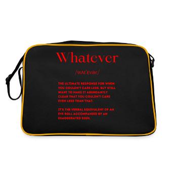 Whatever definition English - Retro Bag - black/gold - Back