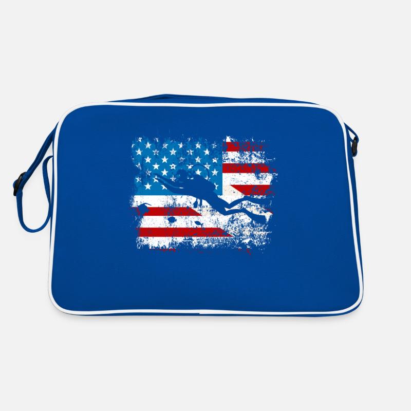 Plongée Drapeau Américain Plongeur Down Plongée US Sac Retro