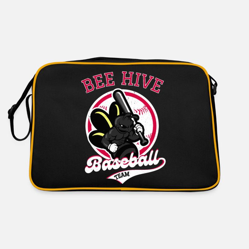 Baseball Retro Logo - Retro Bag - black/gold