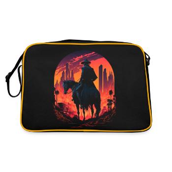 Retropunk Cyber Cowboy - Retro Tasche - Schwarz/Gold - Hinten