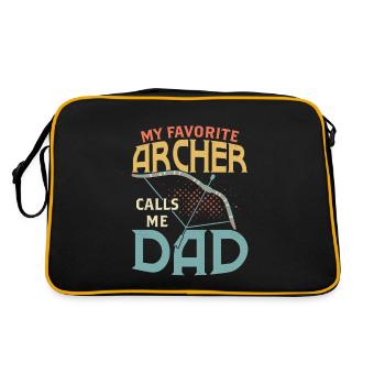 My Favorite Archer Calls Me Dad Archery Target Bow - Retro Bag - black/gold - Back