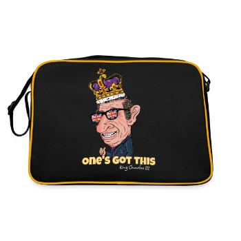 One's got this, King Charles III - God Save The - Retro Bag - black/gold - Back