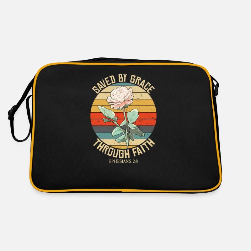 Saved By Grace Ephesians Scripture Christian Cool Retro Bag