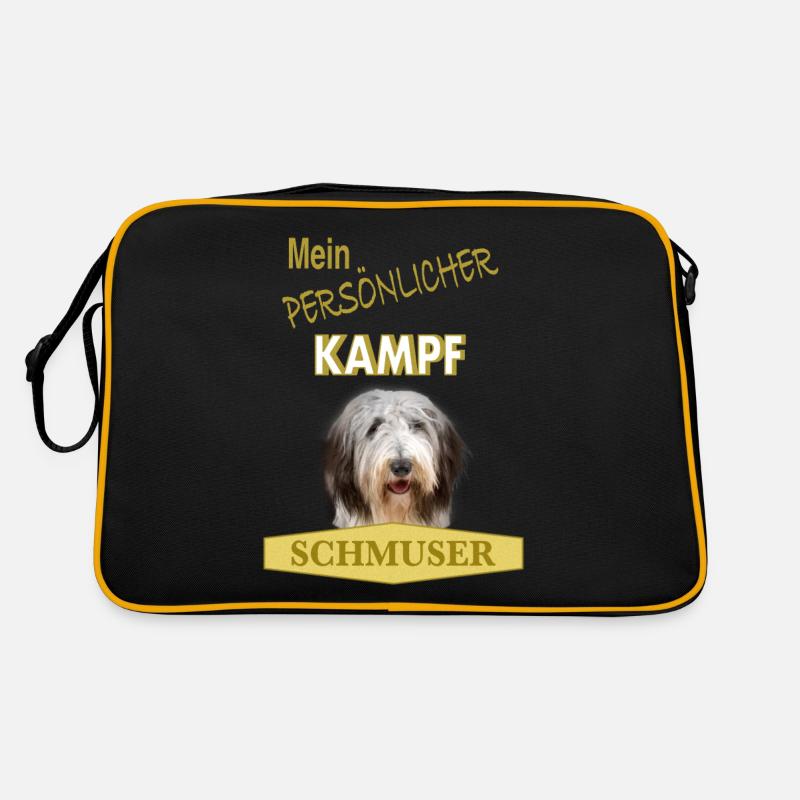 Persönlicher Kampfschmuser - Old English Sheepdog Retro Tasche