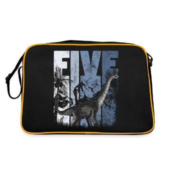 Brachiosaurus 5 years old Dino 5th birthday - Retro Bag - black/gold - Back