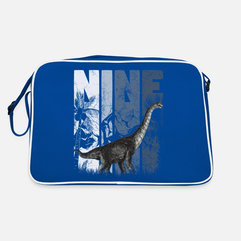 Brachiosaurus 9 years old Dino 9th birthday Retro Bag