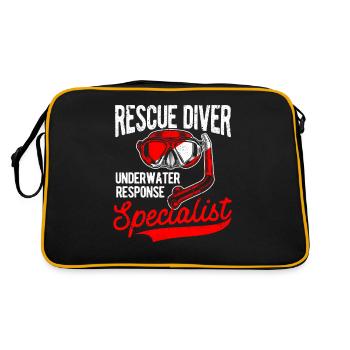 Rescue Diver Underwater Response Specialist - Retro Bag - black/gold - Back