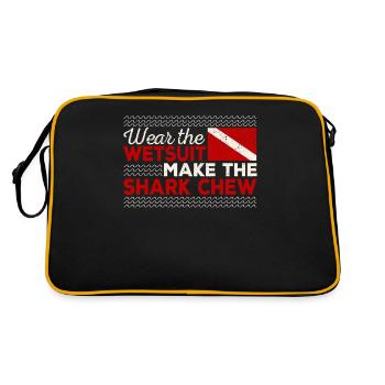 Wear a wetsuit to make the shark chew - Retro Bag - black/gold - Back
