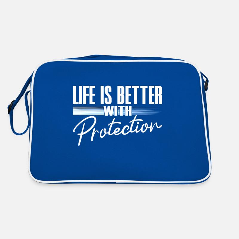 Life Is Better With Protection Agent Gift Idea Retro Tasche