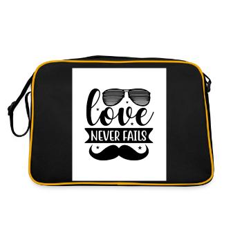 Love never fails - Retro Bag - black/gold - Back