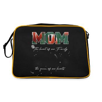 Maman le cœur de notre famille la reine de notre cœur - Sac Retro - noir/or - Dos