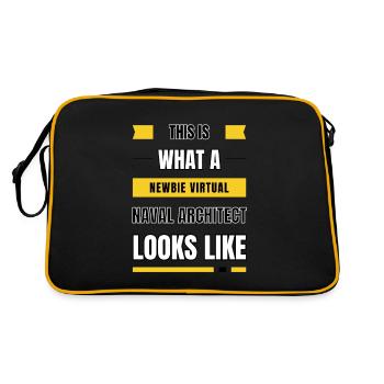 Newbie virtual naval architect - Retro Bag - black/gold - Back