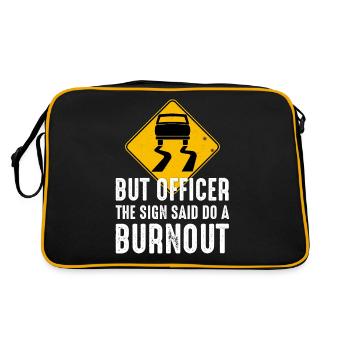 Drôle de muscle car - mais l’officier le panneau a dit de faire un - Sac Retro - noir/or - Dos