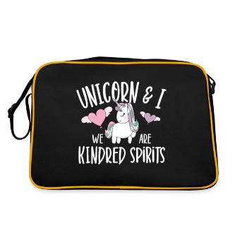 Vintage Rainbow Unicorn & I - Close Buddies Spirit - Sac Retro - noir/or - Dos