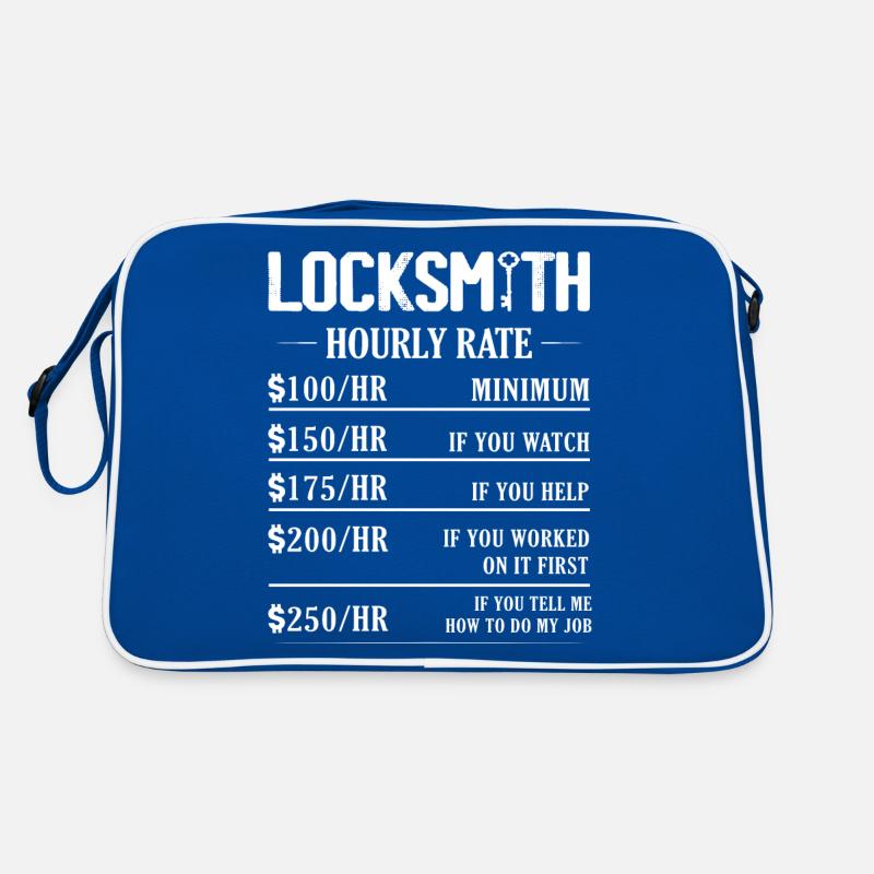 Locksmith Hourly Rate Pick Locks Lockpicker Retro Bag