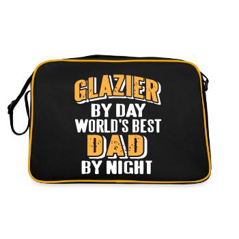 Glazier By Day World’s Best DAD By Night Funny - Sac Retro - noir/or - Dos