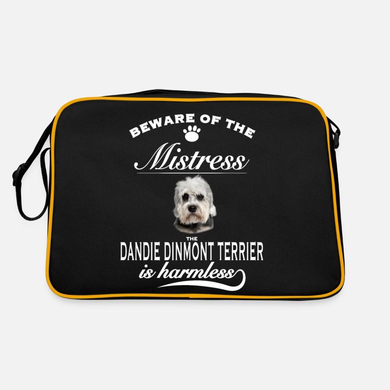 Beware mistress, harmless Dandie Dinmont Terrier Retro Tasche