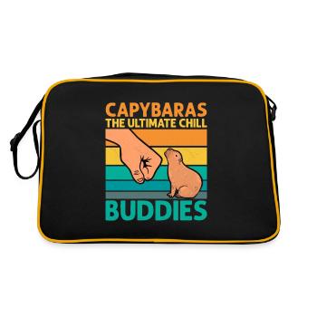 Capybaras The Ultimate Chill Buddies Capybara Rode - Retro Bag - black/gold - Back