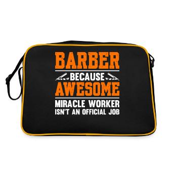 Barbier parce que faiseur de miracles génial - Sac Retro - noir/or - Dos