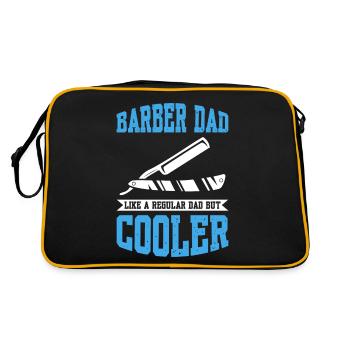 Papa coiffeur comme un père ordinaire mais plus cool - Sac Retro - noir/or - Dos