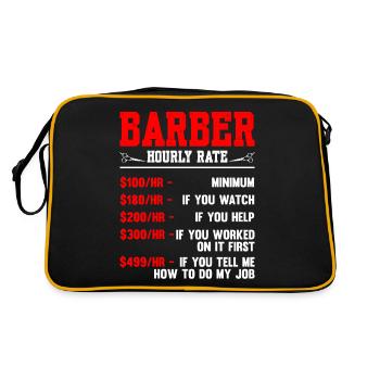 Barbier Taux horaire - Sac Retro - noir/or - Dos