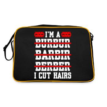Je suis un coiffeur Je coupe les cheveux - Sac Retro - noir/or - Dos
