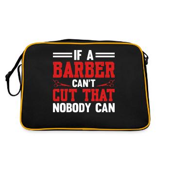 Si un coiffeur ne peut pas couper ça, personne ne peut le faire - Sac Retro - noir/or - Dos