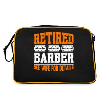 Barbier à la retraite Voir sa femme pour plus de détails - Sac Retro - noir/or - Dos