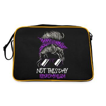 Not on this day fibromyalgia warrior - Retro Bag - black/gold - Back