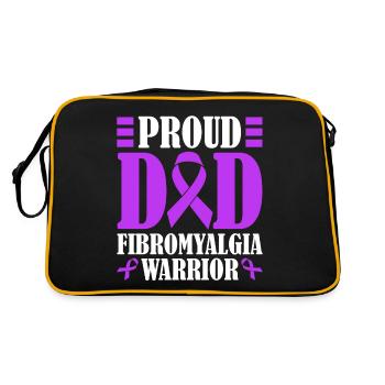 Fier père d’un guerrier de la fibromyalgie - Sac Retro - noir/or - Dos