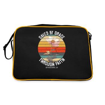 Sauvé par la grâce Éphésiens Écritures bibliques Cool - Sac Retro - noir/or - Dos