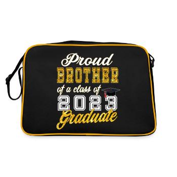 Graduation 2023 - Fier frère d’une promotion de 2023 - Sac Retro - noir/or - Dos