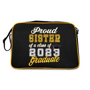Graduation 2023 - Fière soeur d’une promotion de 2023 - Sac Retro - noir/or - Dos