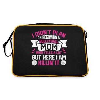 Je n’avais pas l’intention de jouer une maman de volleyball - Sac Retro - noir/or - Dos