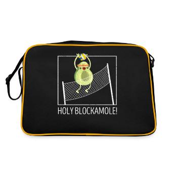 Holy Blockamole Volleyball Funny Sports Trainer - Retro Bag - black/gold - Back